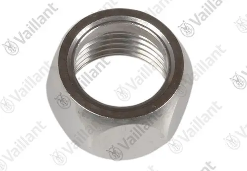Vaillant Überwurfmutter mit Innengewinde, aus Metall, gerader Form, für Anwendungszwecke in Heizungsinstallationen.